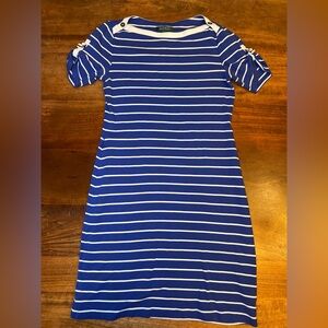 Lauren Ralph Lauren Women Cotton Striped Dress Size M